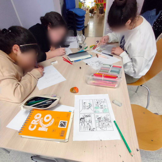 Atelier BD à la médiathèque de Jaude - avril 2024