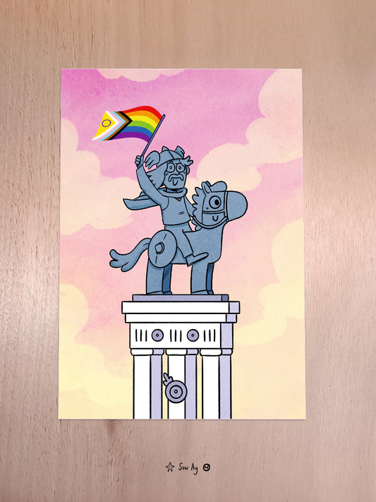 Print Vercingetorix Queer flag rose