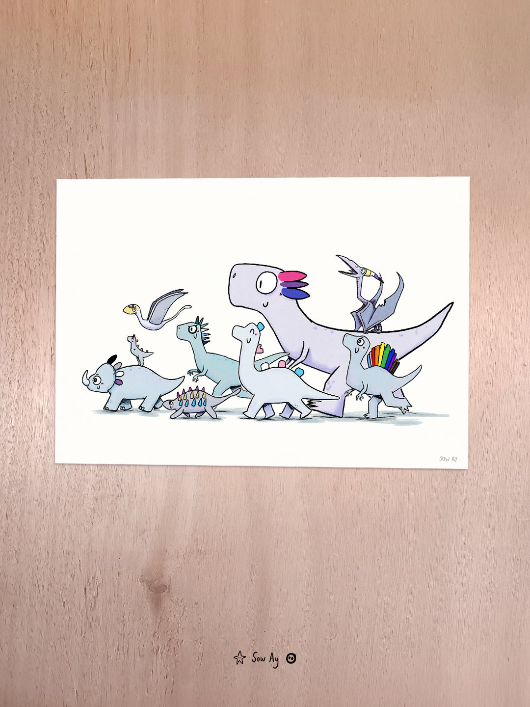 Print Queerosaur pride