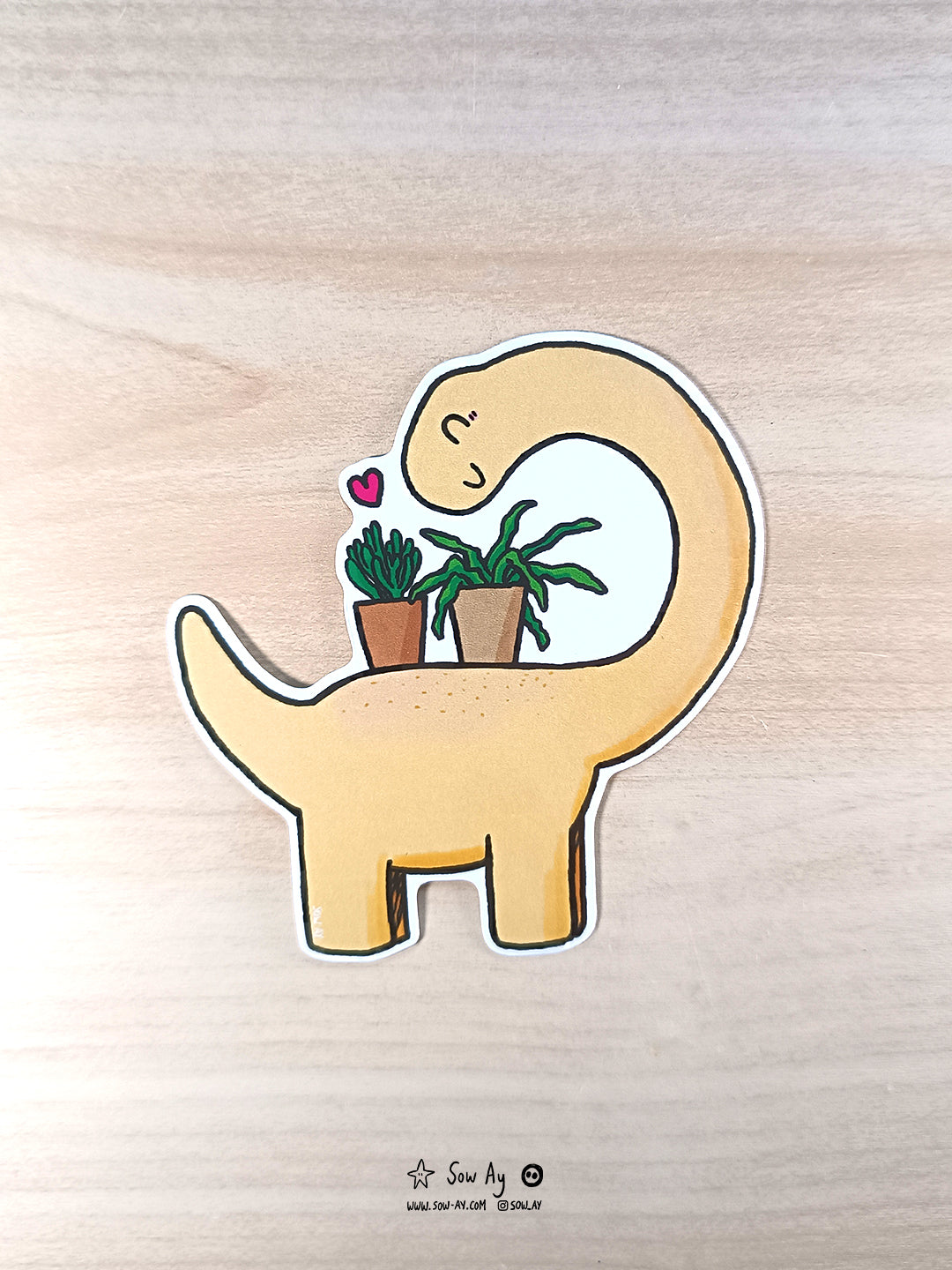 Sticker Dino plantes
