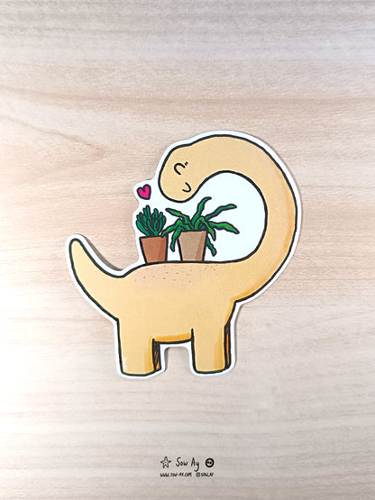 Sticker Dino plantes