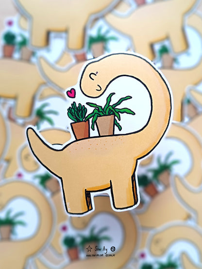Sticker Dino plantes