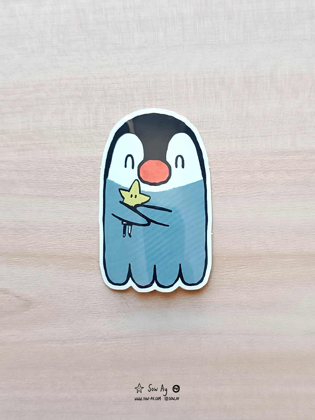 Sticker Pengy et son doudou